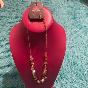 Paparazzi Gold Starry Necklace Set